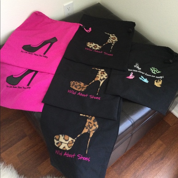 6 Miamica Embroidery Travel/Storage Shoes Dust Bag - Picture 13 of 13